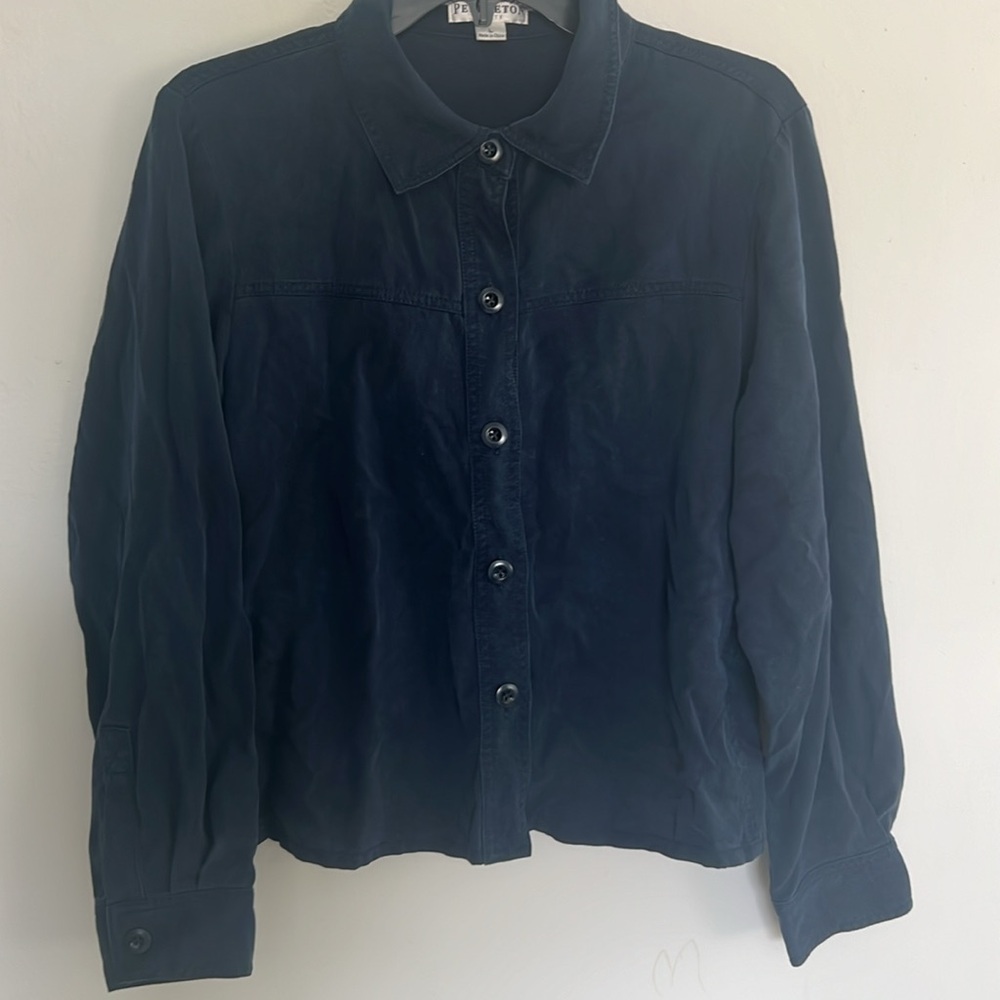 Pendleton Navy Jacket Size Petite Large - image 3